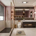 Notan Tides Juhu Mumbai 4 BHK Elegant Bathroom With Glass Shower And Vanity
