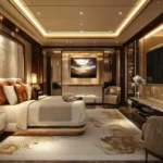 Paradigm Green Acres Pali Hill Bandra 5 BHK Bedroom Lounge Seating Panel Wall