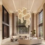 Paradigm Green Acres Pali Hill Bandra Double Height Lobby Seating Chandelier