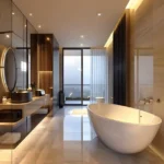 Paradigm Green Acres Pali Hill Bandra 5 BHK Penthouse Bathroom Freestanding Tub Window