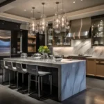 Paradigm Green Acres Pali Hill Bandra 5 BHK Penthouse Kitchen Island Pendant Lighting