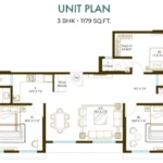 Promesa WestEnd Dadar West 3 BHK Detailed Premium Floor Layout