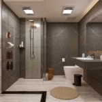 Rexon Suites Goregaon West 3 BHK Bathroom With Walk In Shower