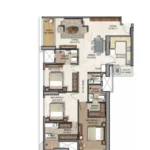 Runwal Zenith Balkum Thane West 3 BHK Home Layout Plan