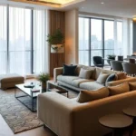 Runwal Zenith Balkum Thane West 3 BHK Spacious Living Dining Interior