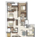 Runwal Zenith Balkum Thane West 3 BHK Home Layout Plan