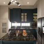 Ruparel Vivanza Byculla 3 BHK Kitchen With Island Counter Storage Cabinets