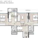 Rustomjee La Vie Thane 2 Bedroom Unit 3 Residence Floor Plan