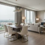Rustomjee La Vie Thane 3 BHK Glazed Cityview Open Living Dining Room