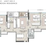 Rustomjee La Vie Thane 3 Bedroom Unit 2 Residence Floor Plan