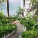 Rustomjee La Vie Thane Pebble Pathway Dense Green Landscape Garden