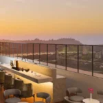 Rustomjee Verdant Vistas Thane West Rooftop Bar Lounge With City Skyline View
