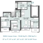 Solis Atmosphere O2 Mulund West 2.5 BHK Deck Premium Floor Plan Layout