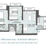 Solis Atmosphere O2 Mulund West 2 BHK Efficient Modern Floor Plan Layout