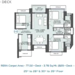 Solis Atmosphere O2 Mulund West 3 BHK Deck Spacious Floor Plan Layout