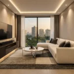 The Address Bandra East 3 BHK City View Living Room