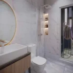 The Elements Mulund West Mumbai 1 BHK Modern Bathroom With Shower And Vanity