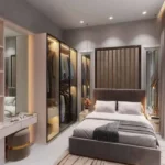 The Elements Mulund West Mumbai 2 BHK Elegant Bedroom With Bed And Wardrobe