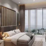 The Elements Mulund West Mumbai 3 BHK Master Bedroom With Bed And Large Window