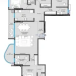 Trinity Towers JET Realty 3 BHK Santacruz East Modern Apartment Layout Plan