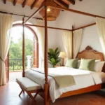 Villa Donatella Corjuem Goa 4 BHK Colonial Four Poster Master Bedroom