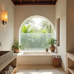 Villa Donatella Corjuem Goa 4 BHK Tropical Garden View Bathroom