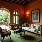 Villa Donatella Corjuem Goa 4 BHK Rich Tone Colonial Living Room