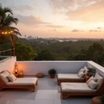 Villa Donatella Corjuem Goa Scenic Sunset Rooftop Terrace Seating