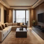Vivante Lady Jamshedji Road Mahim West 3 BHK Elegant Living Room