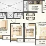 Yuvan Stellar Panchpakhadi Thane West 3 BHK Floor Plan
