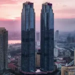 Dynamix Parkwoods Thane Twin Tower Elevation Drone View