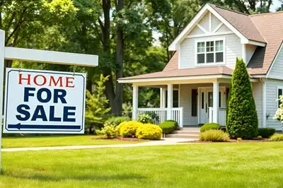 For Sale Sign outside House North India