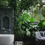 4 BHK Mar Selva Villa Bardez Goa Outdoor Bath Area With Plants