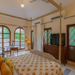 4 BHK Villa Loto Bianco Siolim Goa Spacious Bedroom With Canopy Bed