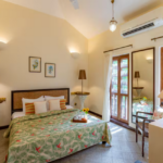 4 BHK Villa Loto Bianco Siolim Goa Elegant Canopy Bed Room