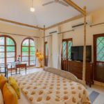 4 BHK Villa Loto Bianco Siolim Goa Bedroom With Arched Balcony