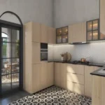 4 BHK Villa Rio Estado Ucassaim Goa L Shape Kitchen Interior Design
