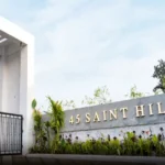 45 Saint Hills Riverfront Villas Khanand Karjat 3 BHK Entrance Wall Display With Project Name And Main Gate Access
