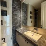 5 BHK Windsor Grande Oshiwara Rental Stone Counter Vanity Bathroom