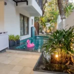 8 BHK Villa Luxe Riviera Candolim Goa Flamingo Float Teal Mosaic Private Pool