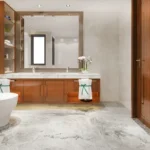 Aaroha La Safira Candolim Goa 2 BHK Bathroom With Vanity Counter Mirror Storage