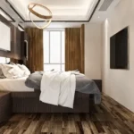 Aaroha La Safira Candolim Goa 2 BHK Bedroom With Floating Bed TV Panel Window