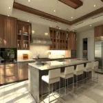 Aurum Girnar Teen Batti Malabar Hill 3 BHK Kitchen With Island Counter