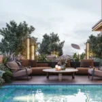 Autograph Residency Oshiwara Andheri West 3 BHK Poolside Seating