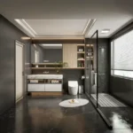 Birla Taranya Airoli Thane Belapur Road 3 BHK Bathroom With Walk In Glass Shower Floating Vanity