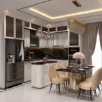 Birla Taranya Airoli Thane Belapur Road 3 BHK Dining Space With Island Kitchen Premium Cabinetry