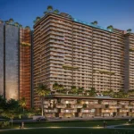 Crest Golfshire Chembur Colony Chembur Residential Tower Exterior With Premium Facade Podium Amenities And Evening Lighting