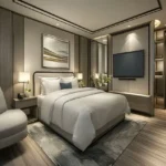 Crystal Antras Manpada Thane West 2 BHK Bedroom With Wardrobe And Soft Lighting