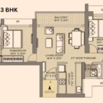 Crystal Antras Manpada Thane West 3 BHK Layout