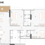 Esquina Link Road Lokhandwala Andheri West 2.5 BHK Compact Floor Plan